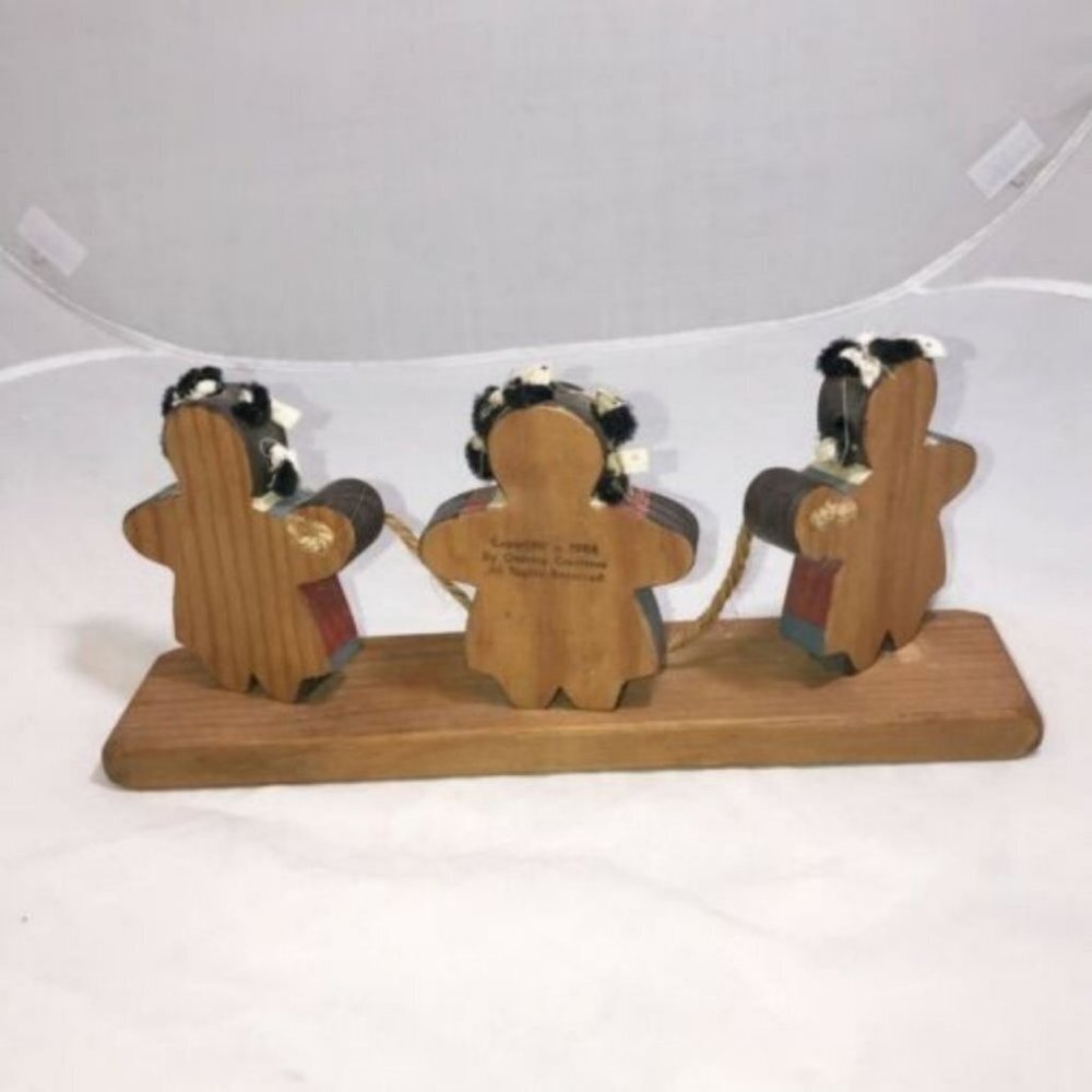 Vintage 1986 By Country Creations Wooden Folk Art Hand Painted American girl - Picture 6 of 12